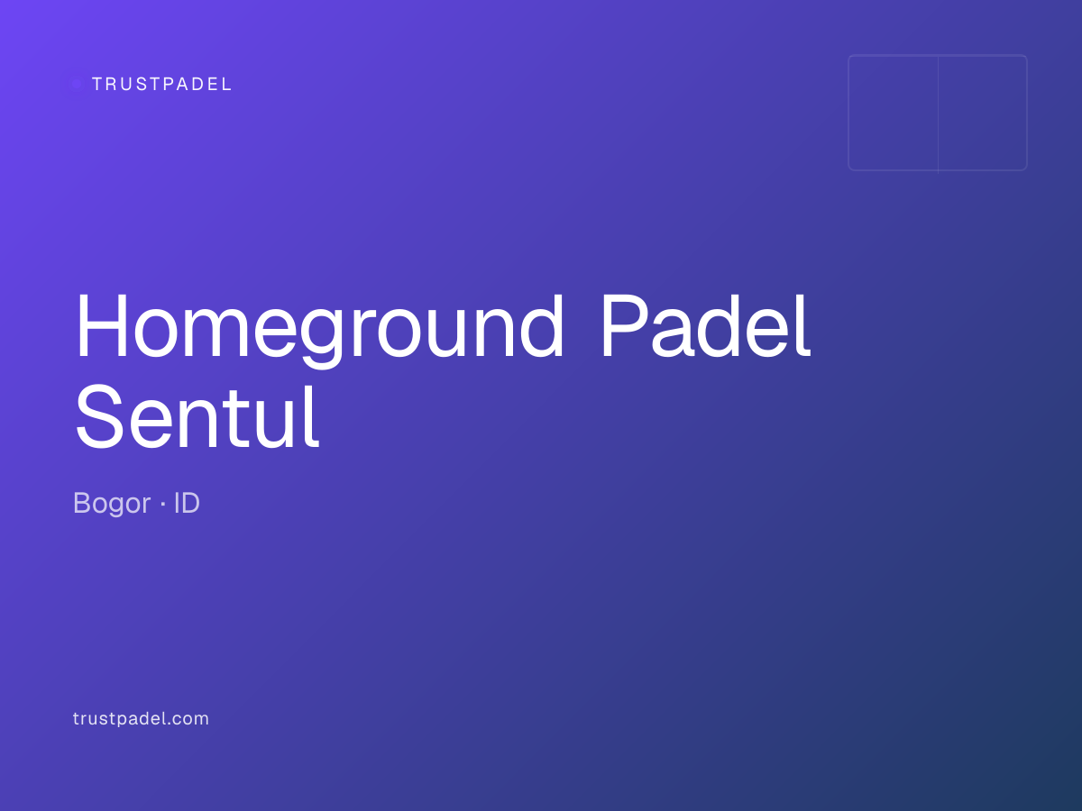 Homeground Padel Sentul padel club