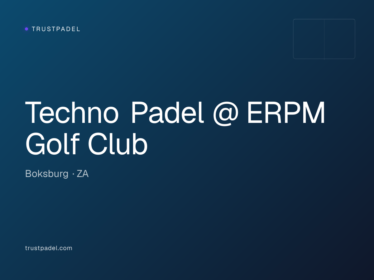 Techno Padel @ ERPM Golf Club padel club