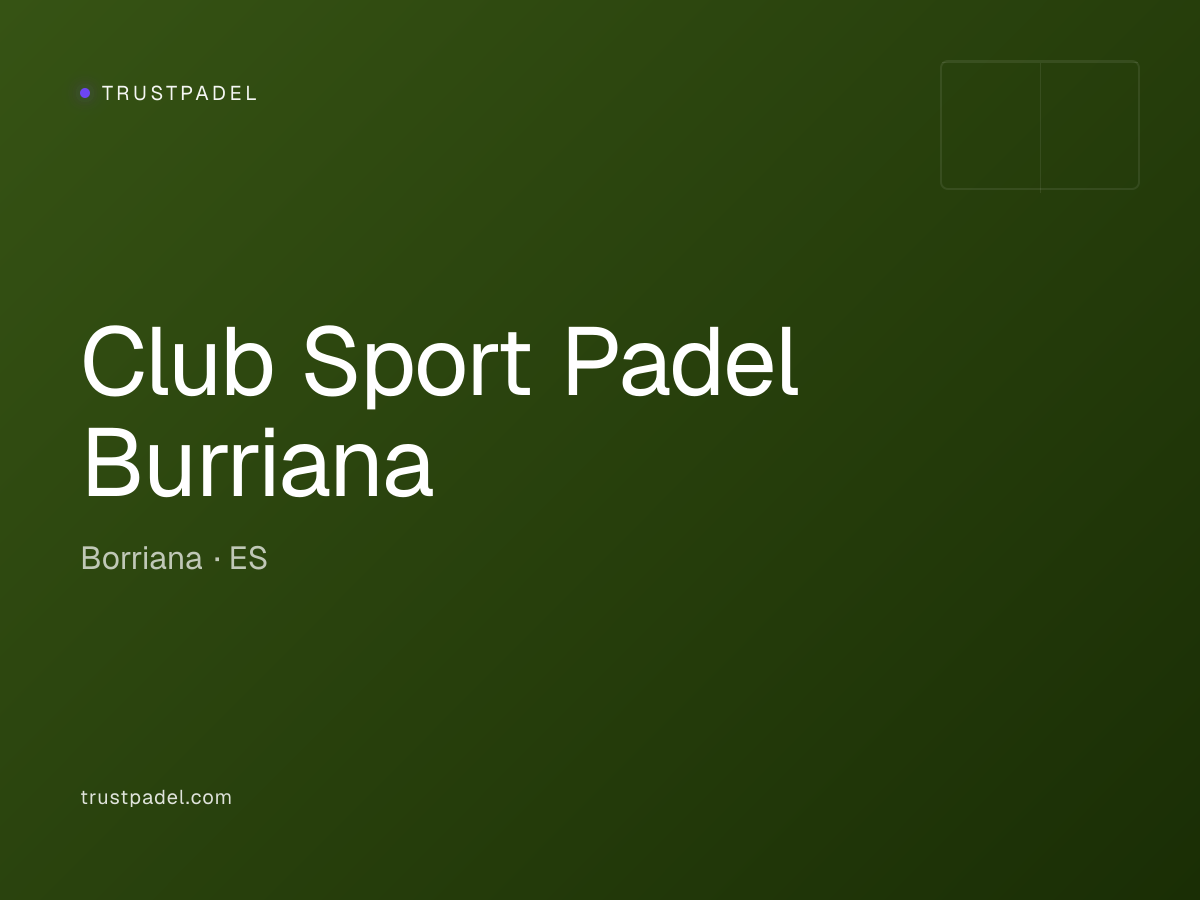 Club Sport Padel Burriana padel club