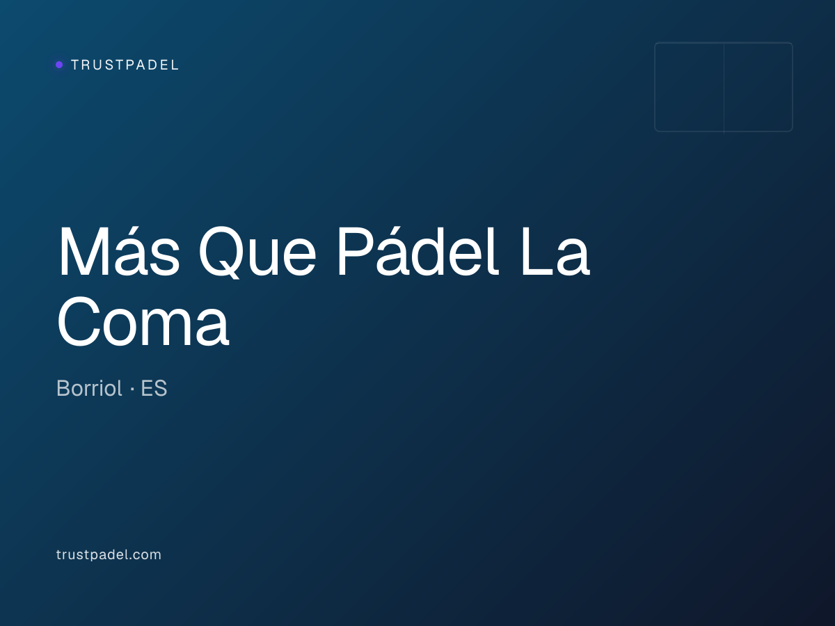 Más Que Pádel La Coma padel club