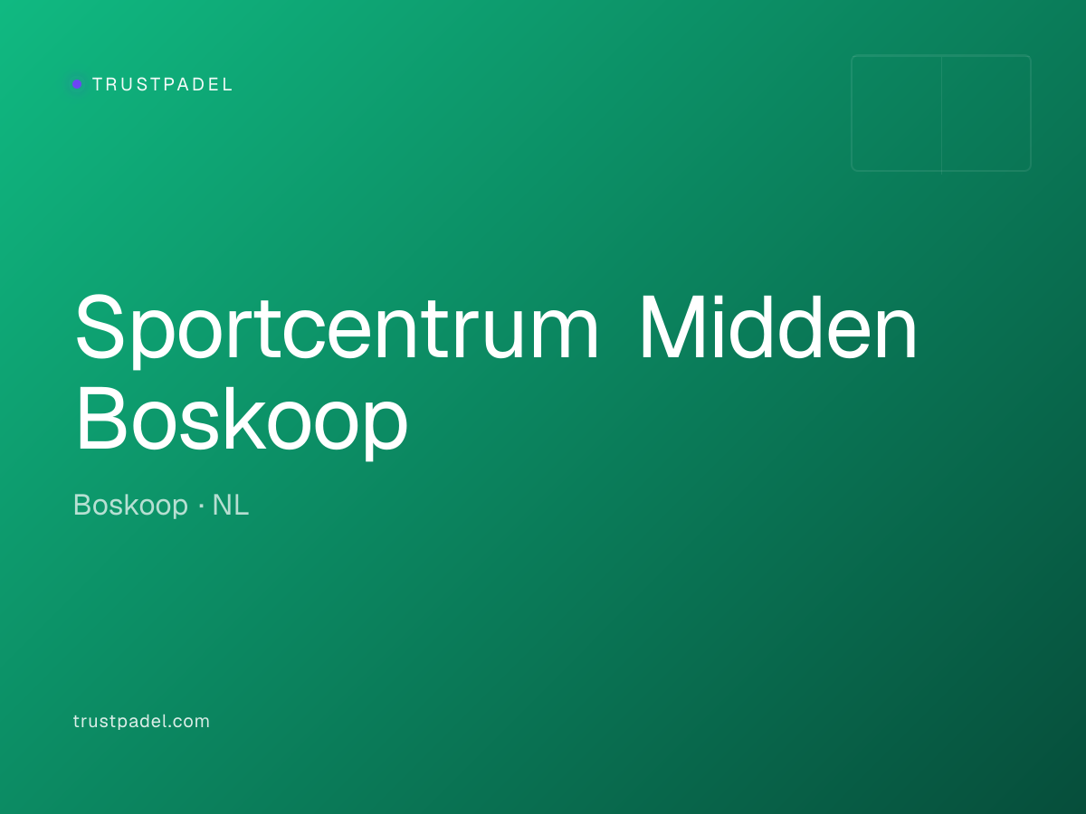 Sportcentrum Midden Boskoop padel club