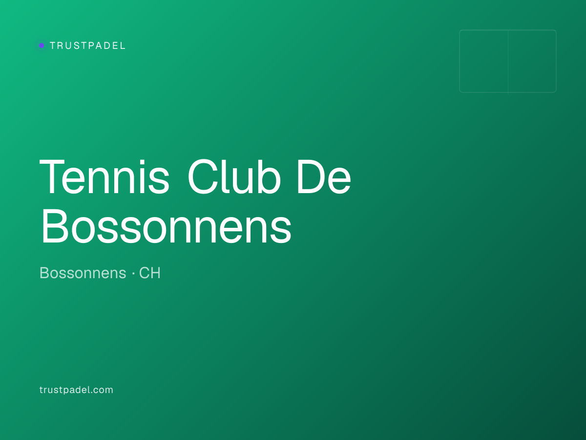 Tennis Club De Bossonnens padel club
