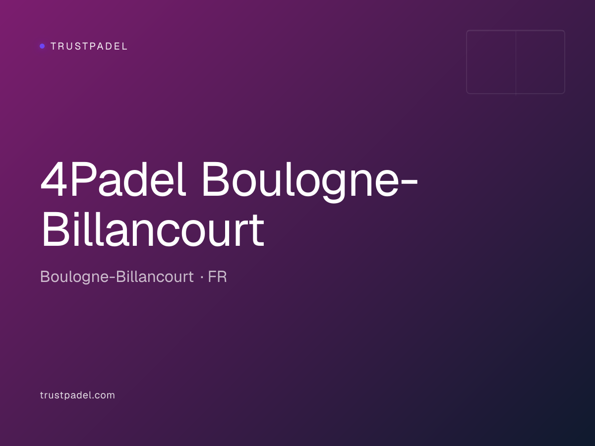 4Padel Boulogne-Billancourt padel club