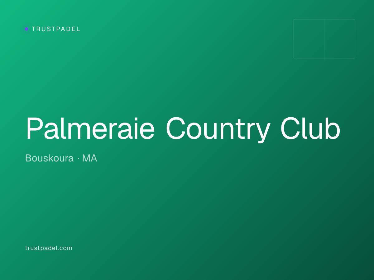 Palmeraie Country Club padel club