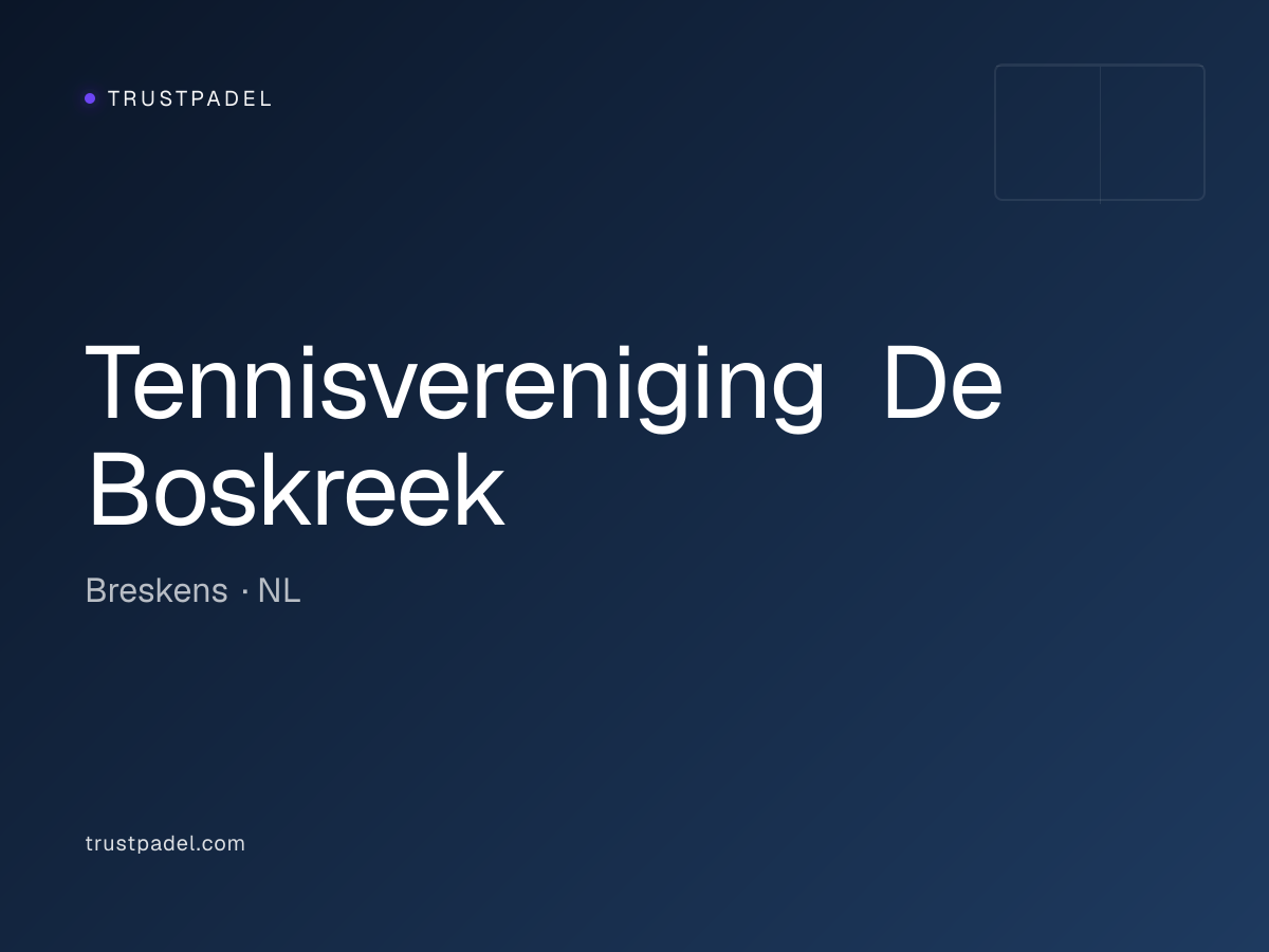 Tennisvereniging De Boskreek padel club