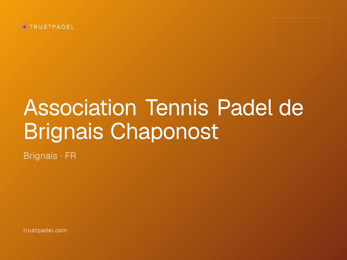 Association Tennis Padel de Brignais Chaponost padel club