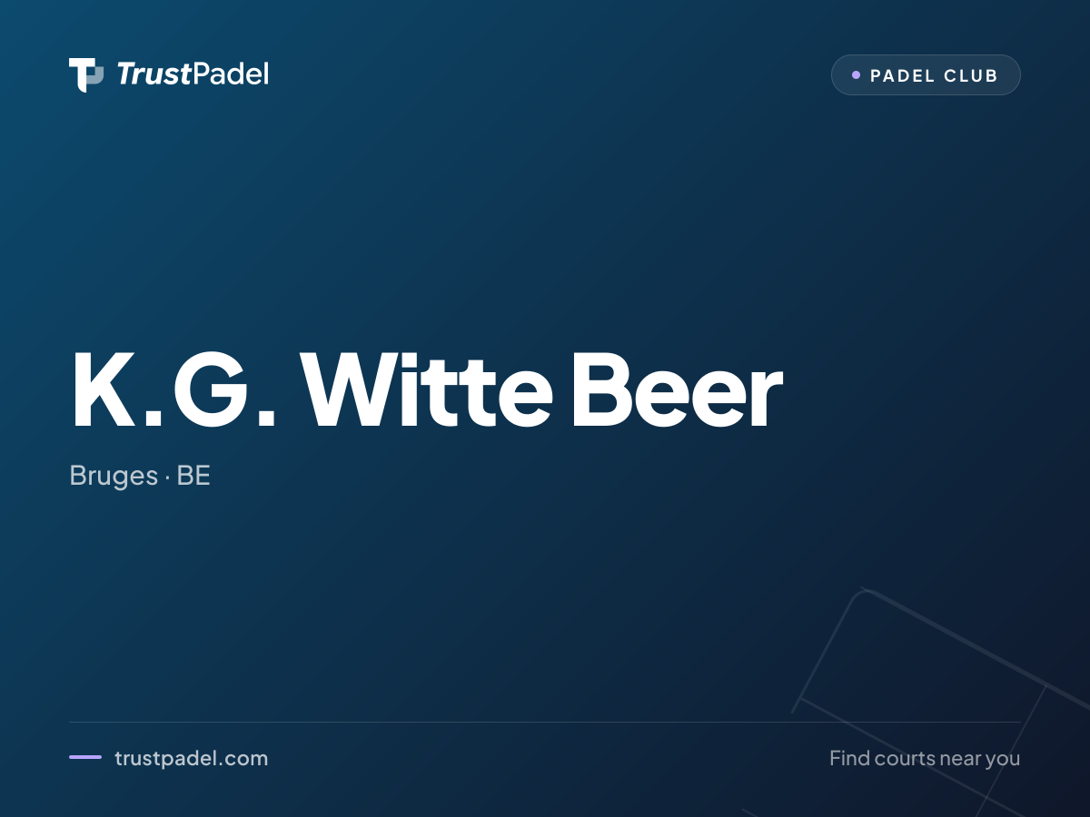 K.G. Witte Beer padel club