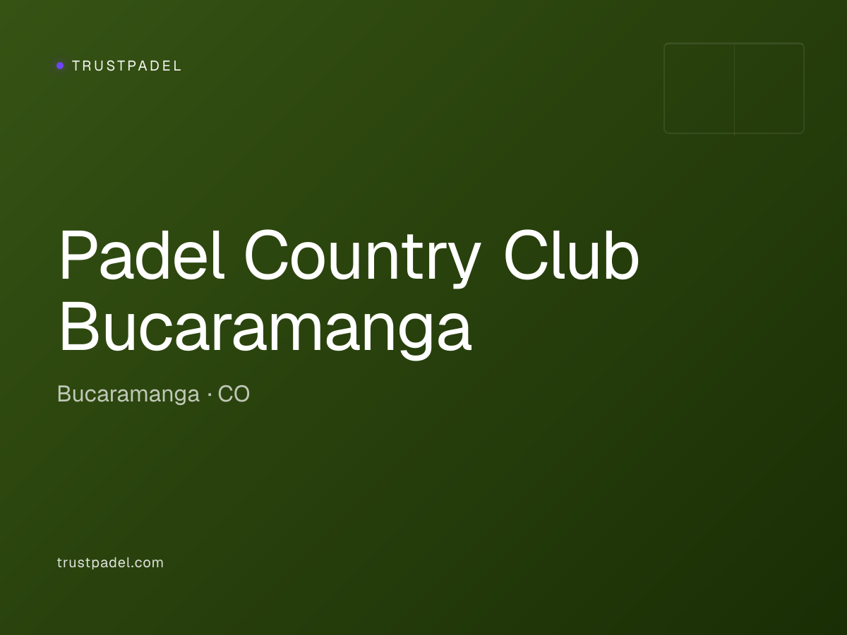 Padel Country Club Bucaramanga padel club