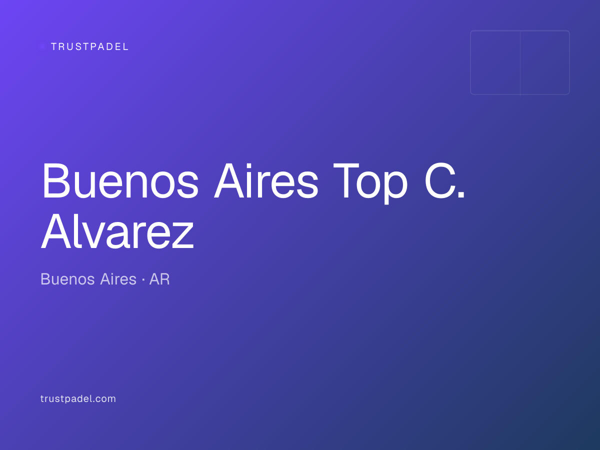 Buenos Aires Top C. Alvarez padel club
