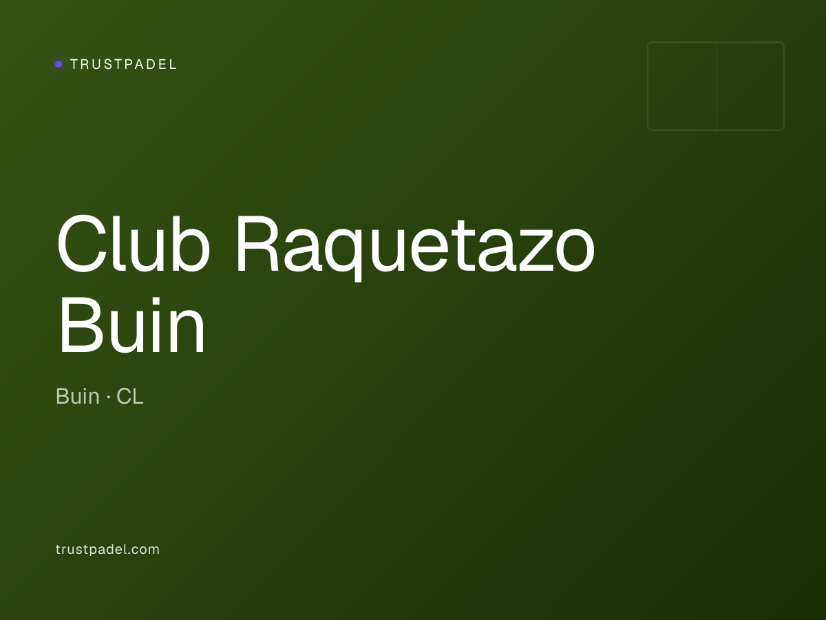 Club Raquetazo Buin padel club