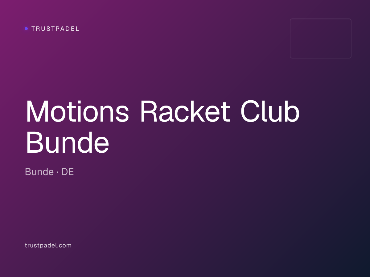 Motions Racket Club Bunde padel club