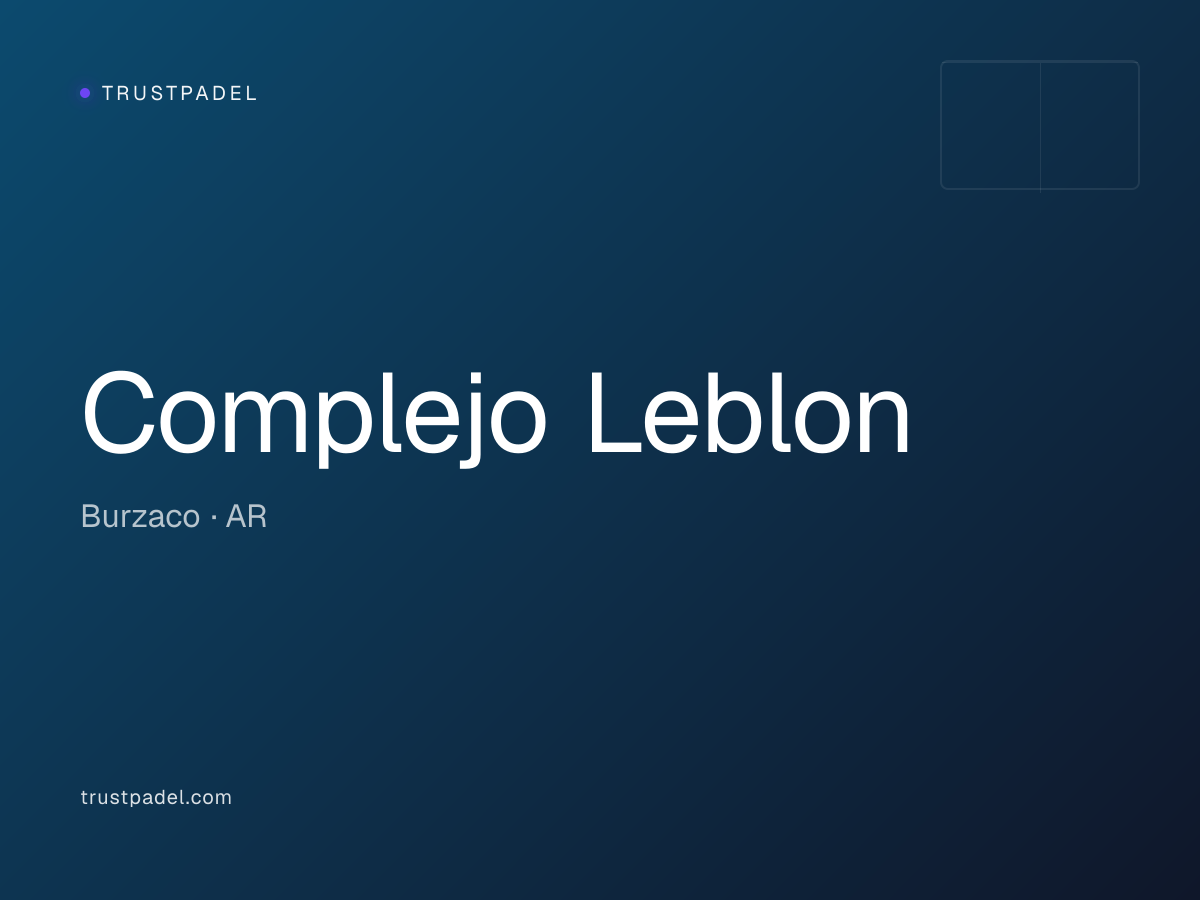 Complejo Leblon padel club
