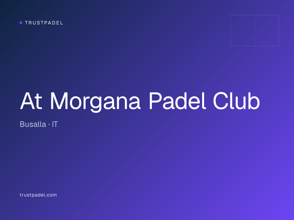 At Morgana Padel Club padel club