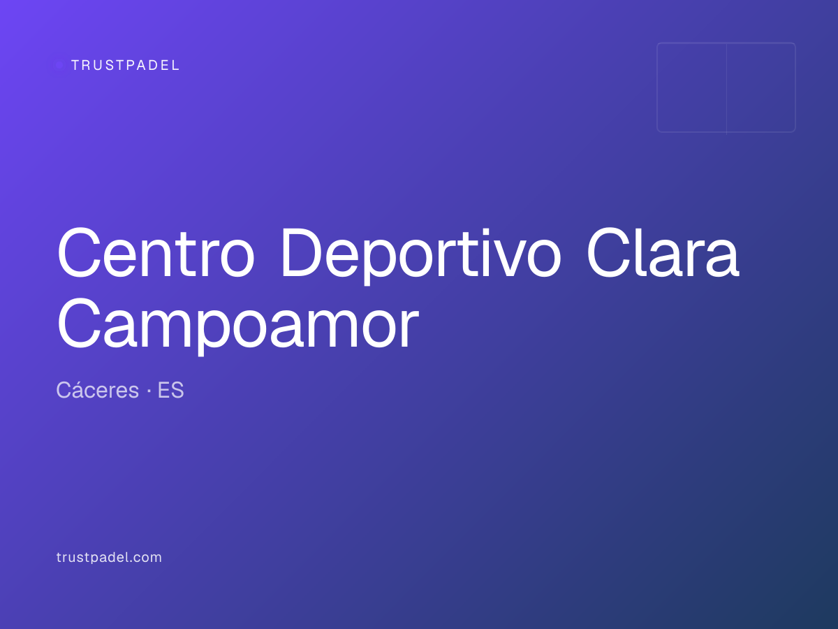 Centro Deportivo Clara Campoamor padel club