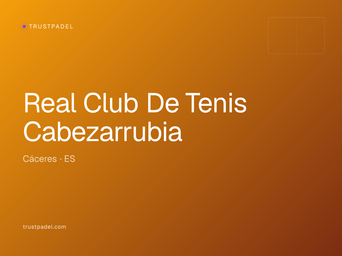 Real Club De Tenis Cabezarrubia padel club