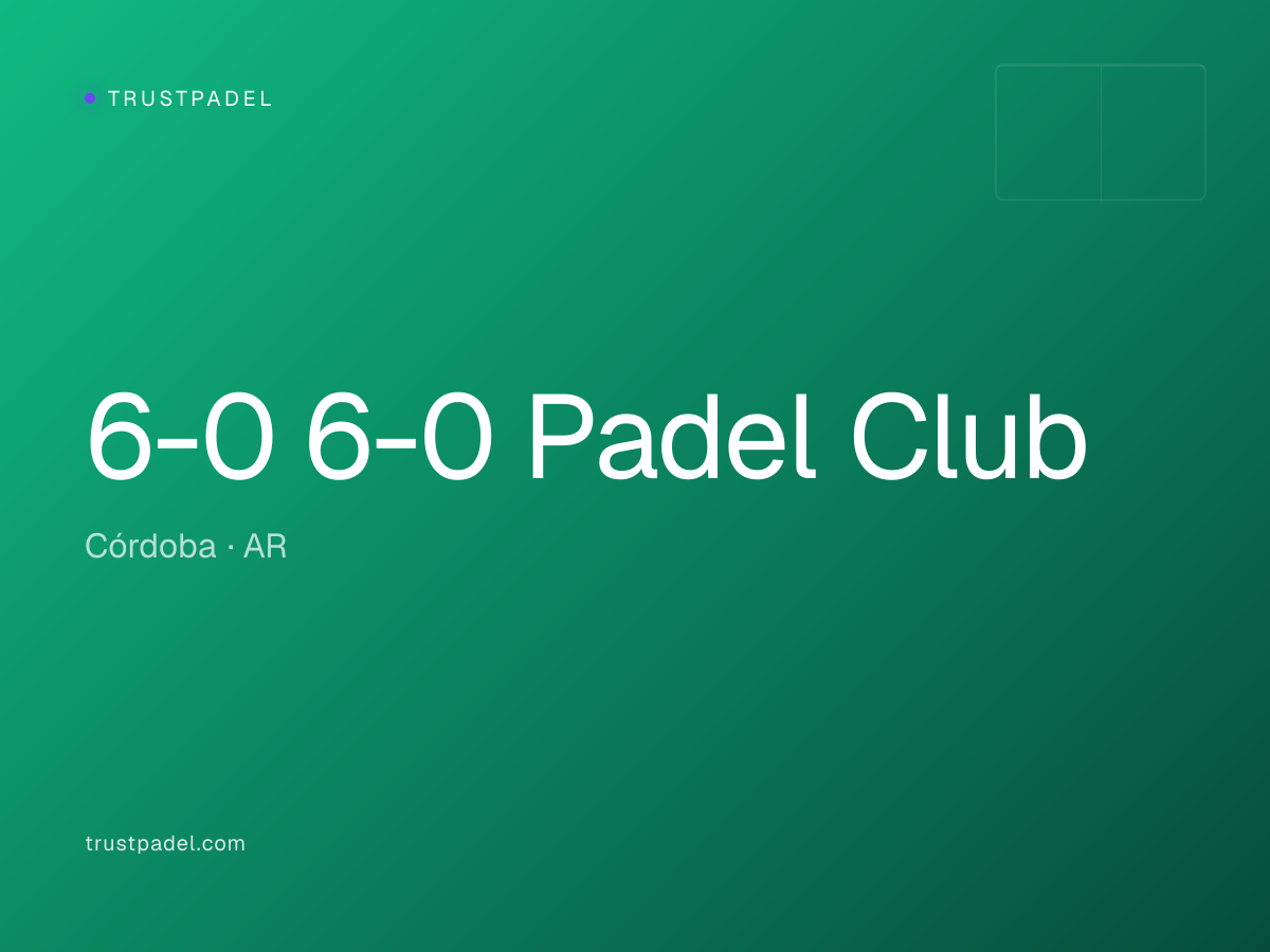6-0 6-0 Padel Club padel club