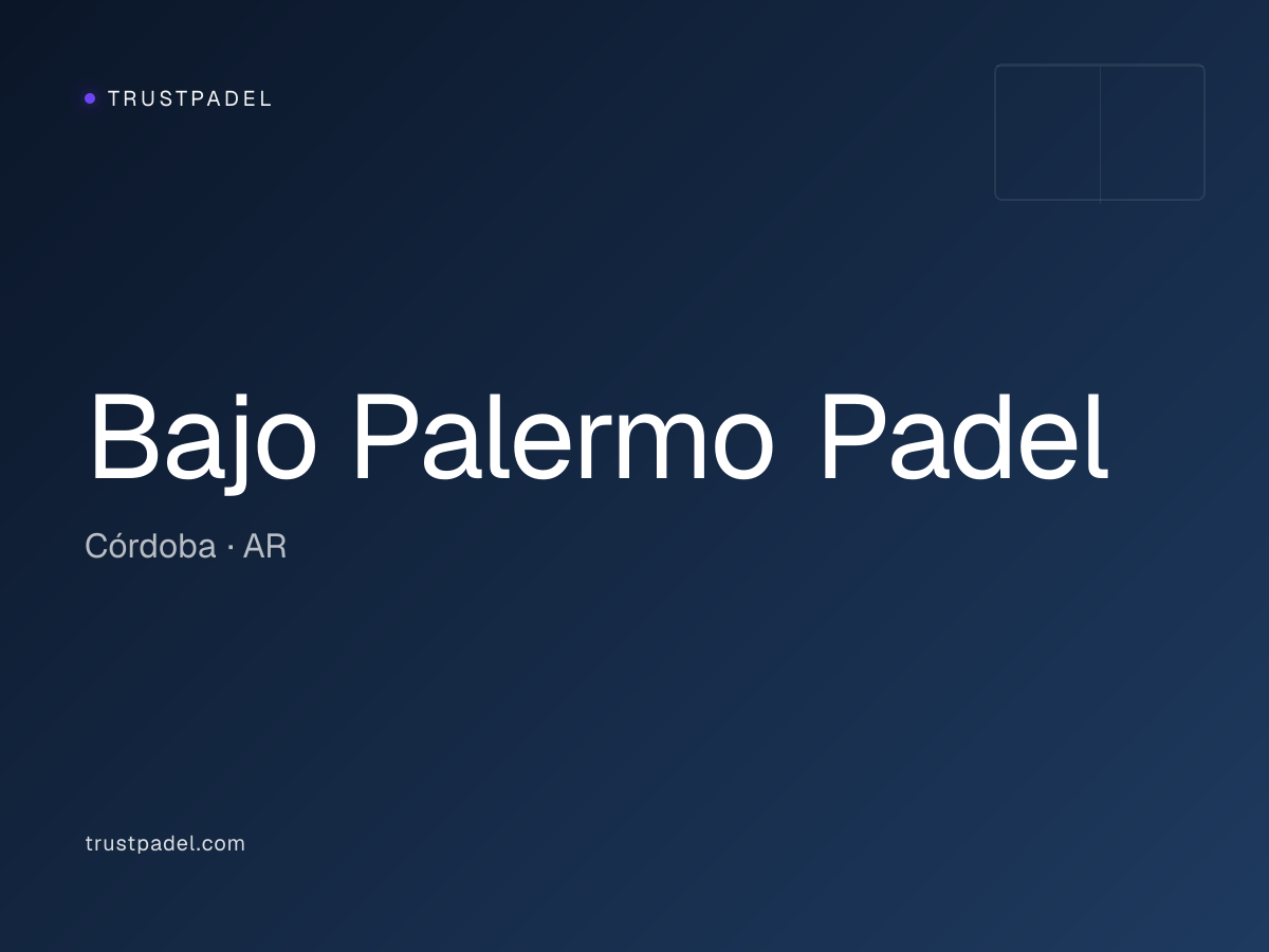 Bajo Palermo Padel padel club