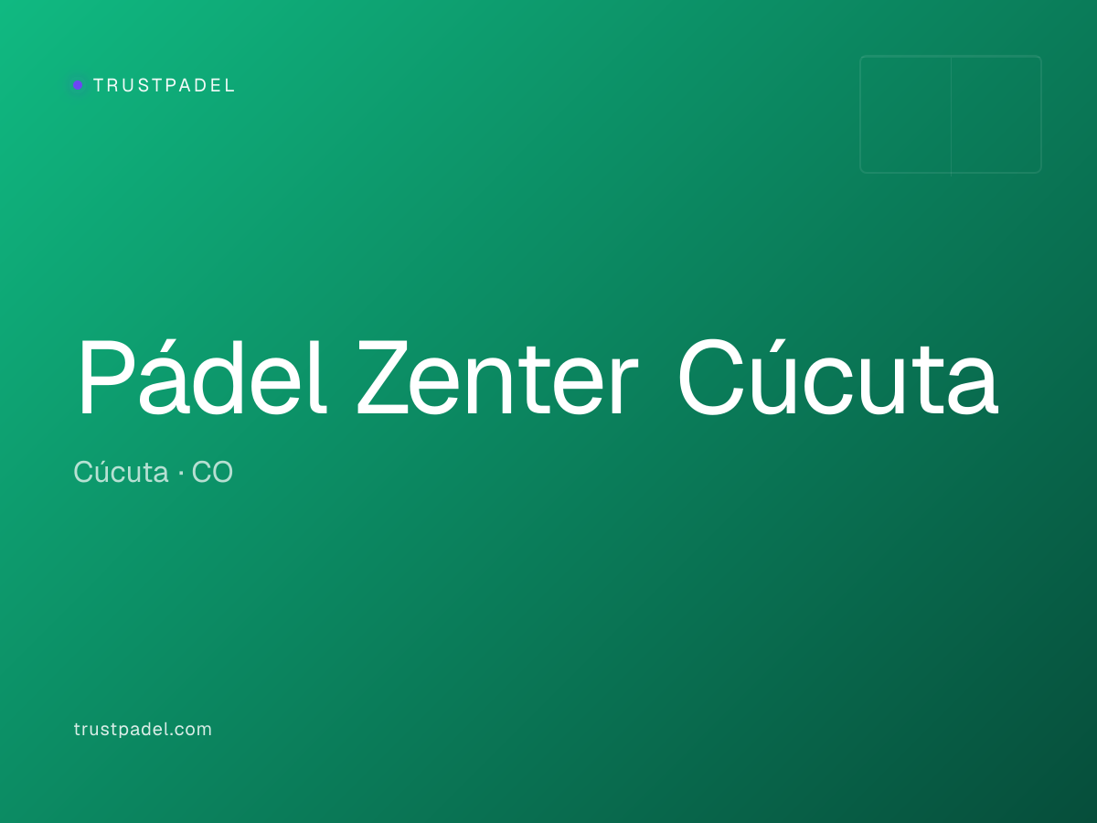 Pádel Zenter Cúcuta padel club