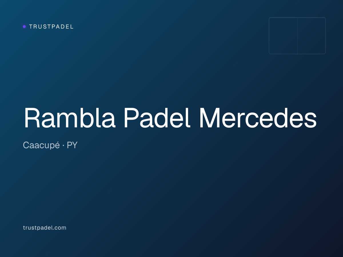 Rambla Padel Mercedes padel club