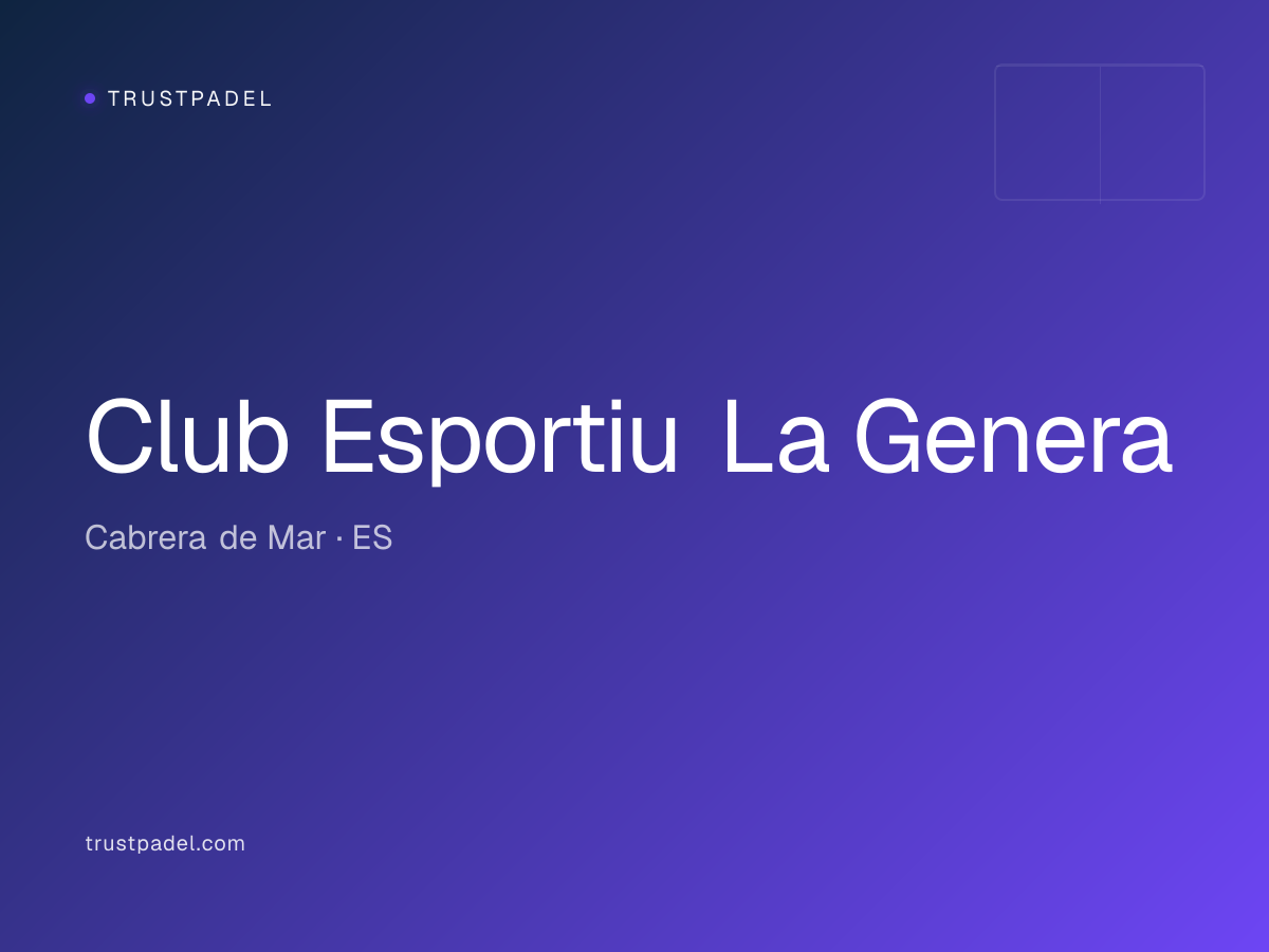 Club Esportiu La Genera padel club