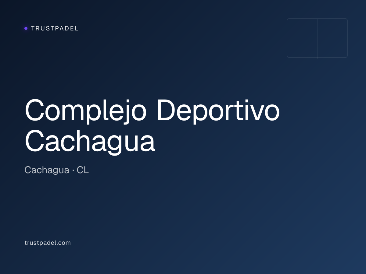 Complejo Deportivo Cachagua padel club