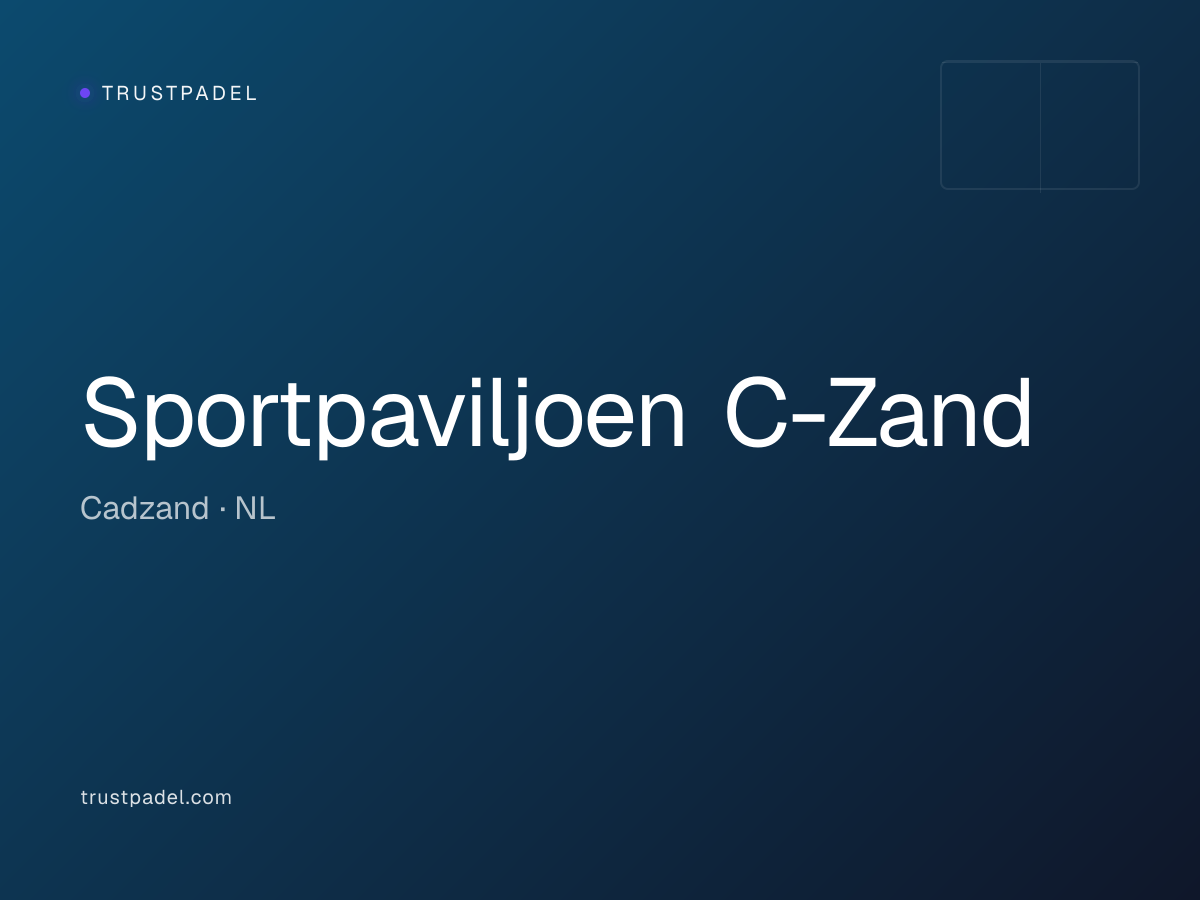 Sportpaviljoen C-Zand padel club