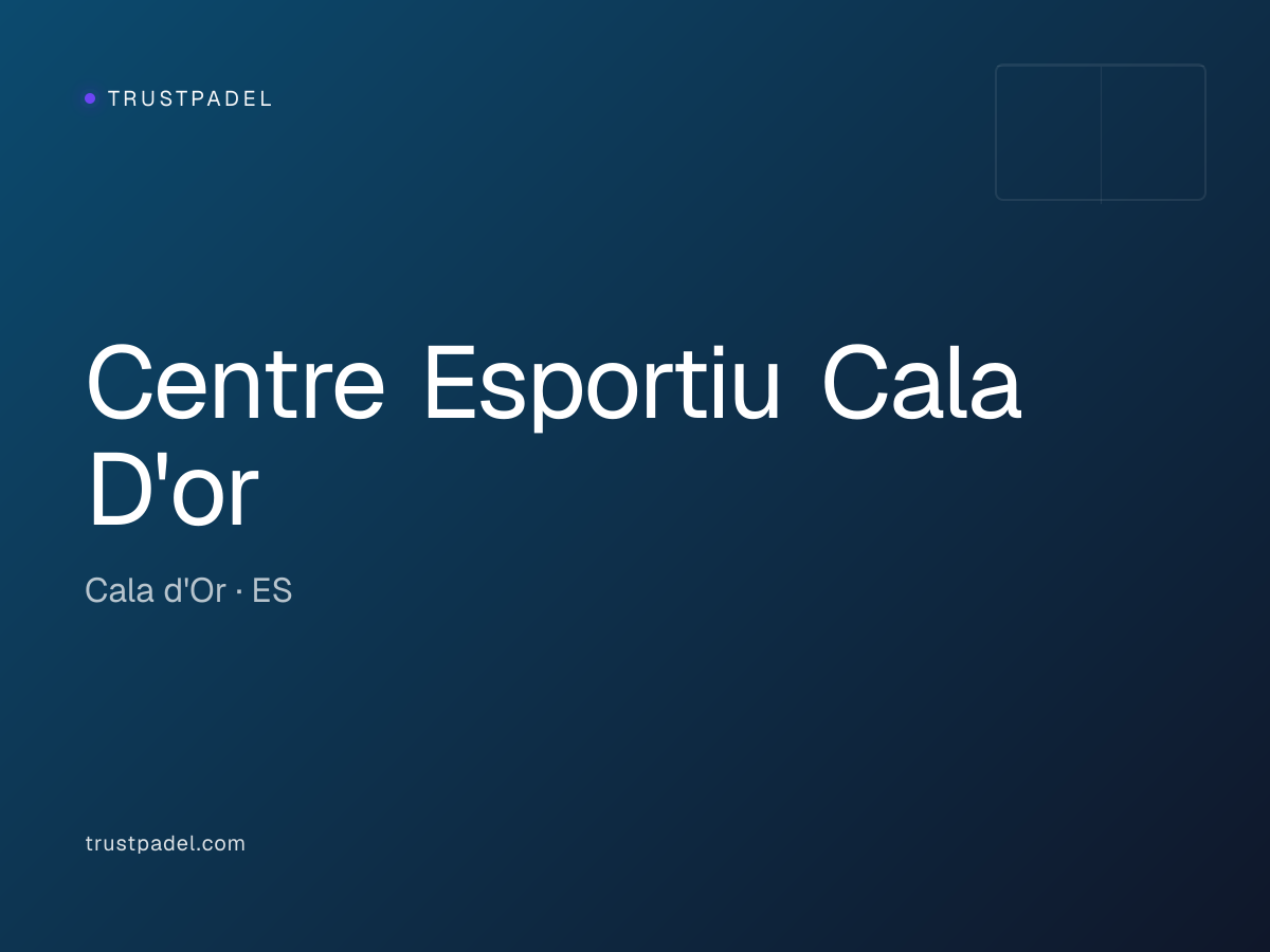 Centre Esportiu Cala D'or padel club