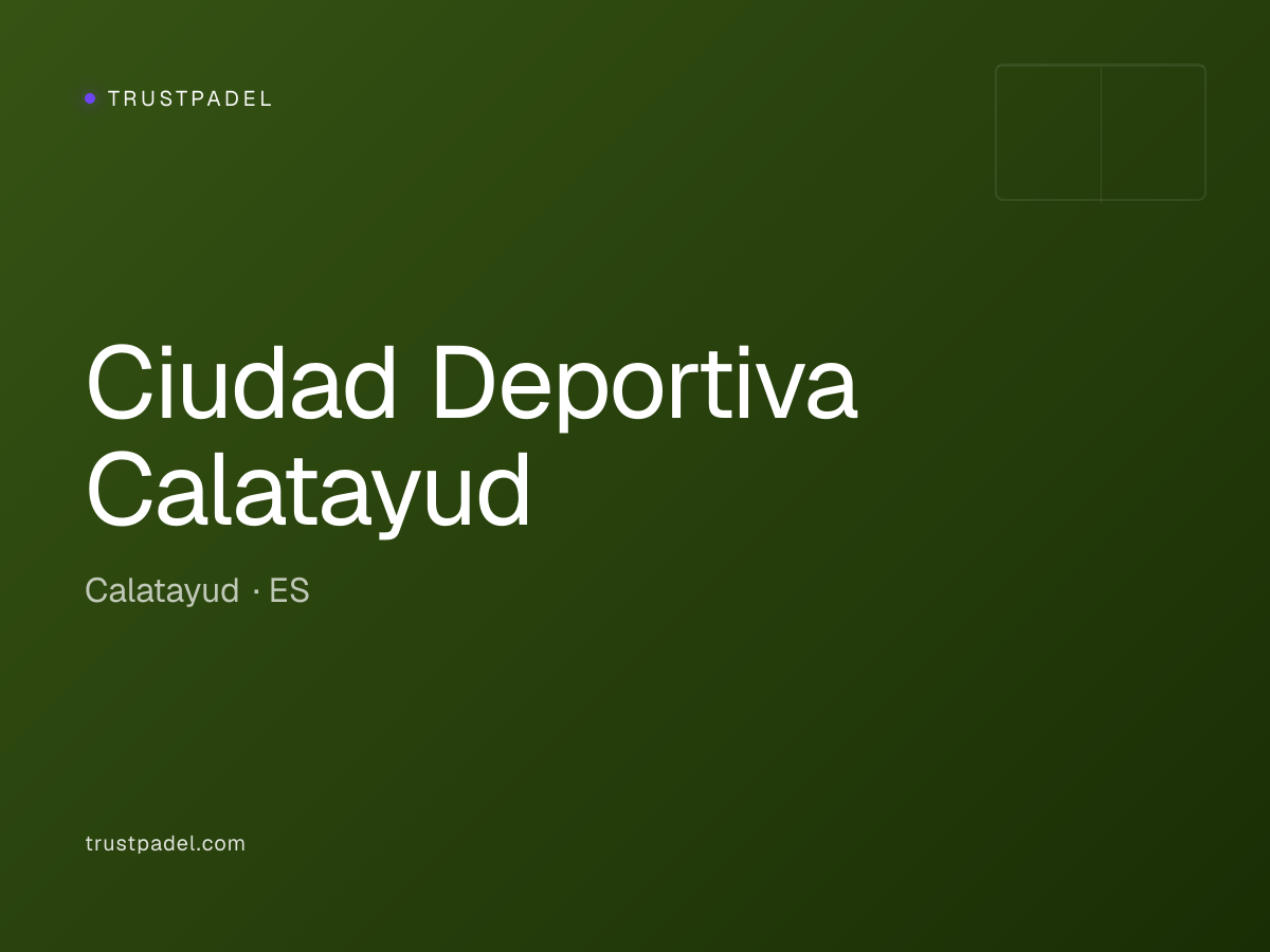 Ciudad Deportiva Calatayud padel club