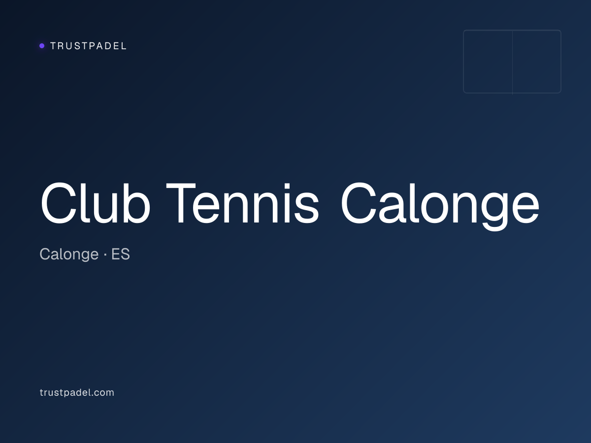Club Tennis Calonge padel club