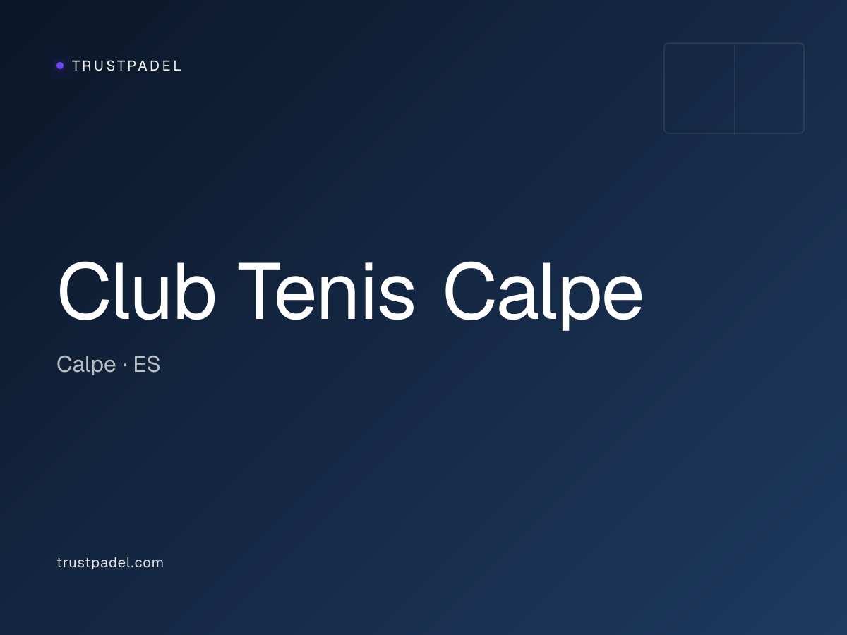 Club Tenis Calpe padel club