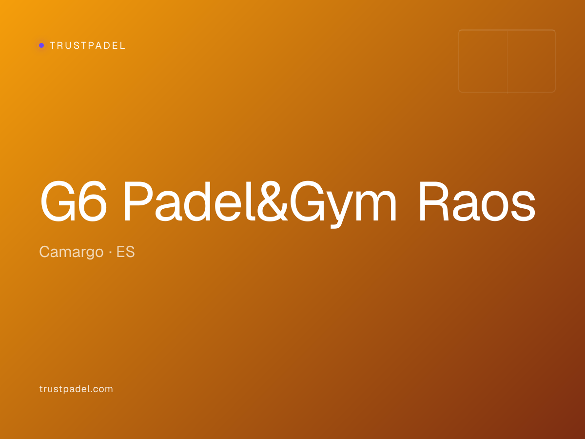 G6 Padel&Gym Raos padel club