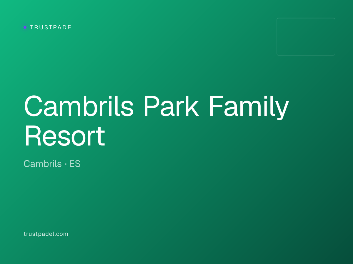 Cambrils Park Family Resort padel club
