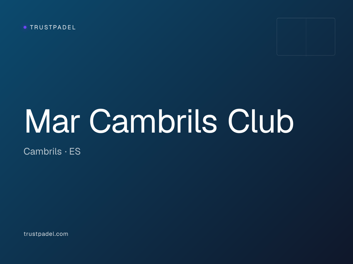 Mar Cambrils Club padel club