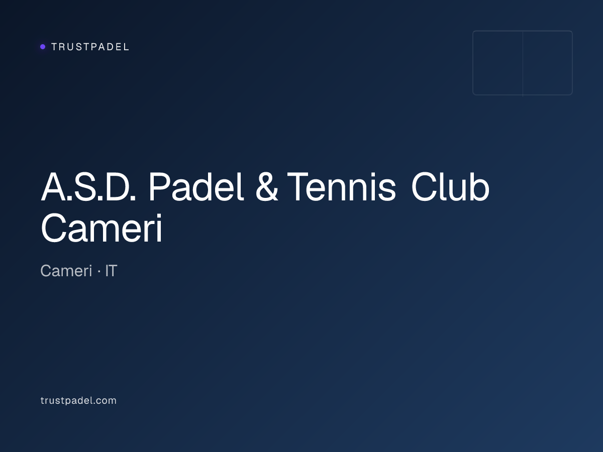 A.S.D. Padel & Tennis Club Cameri padel club