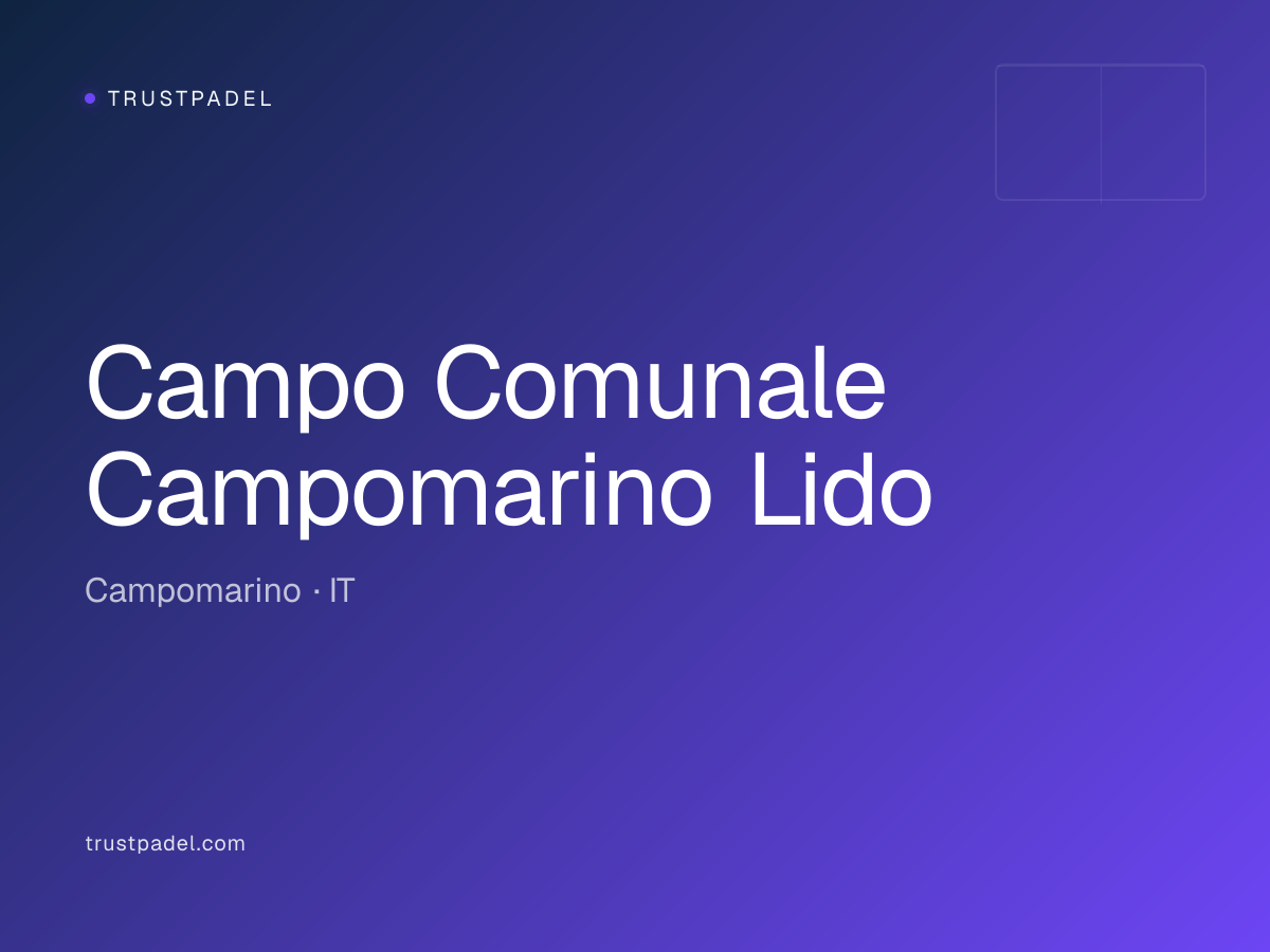 Campo Comunale Campomarino Lido padel club