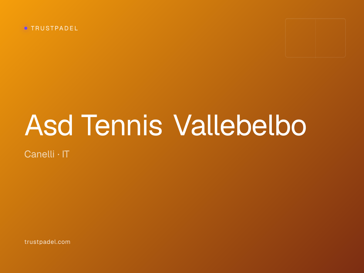 Asd Tennis Vallebelbo padel club