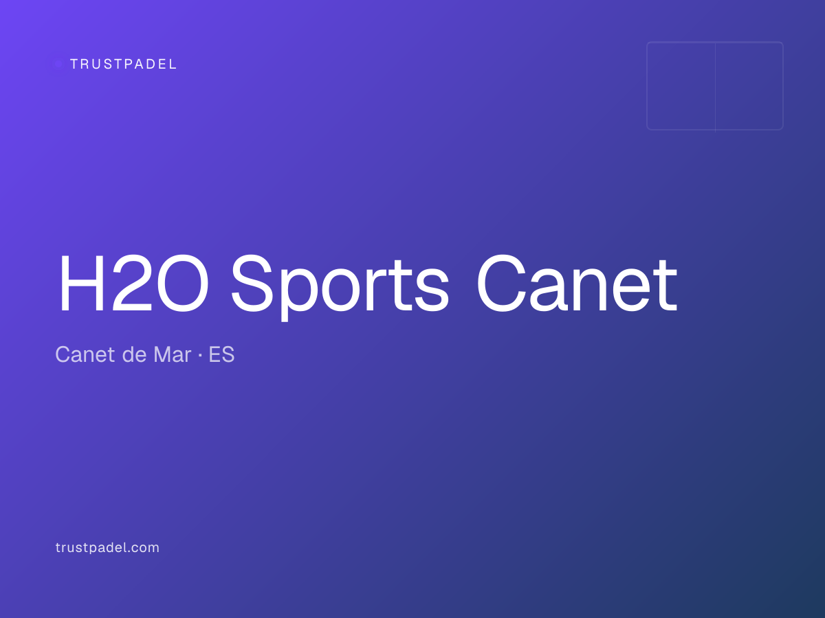 H2O Sports Canet padel club