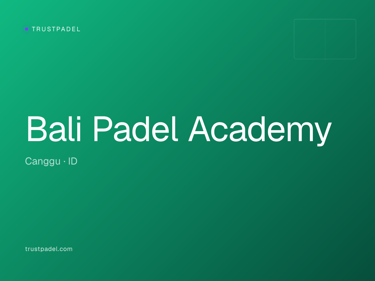 Bali Padel Academy padel club