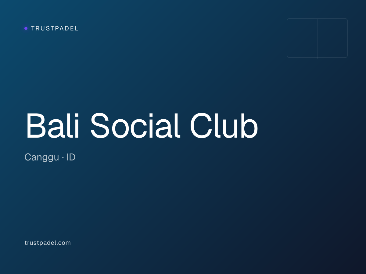 Bali Social Club padel club