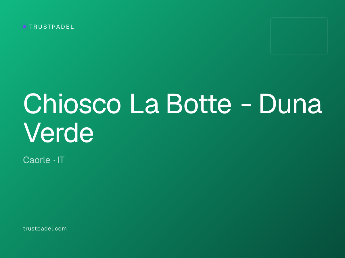 Chiosco La Botte - Duna Verde padel club