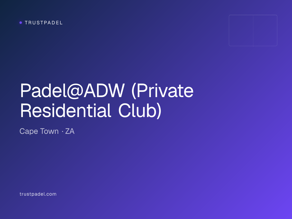 Padel@ADW (Private Residential Club) padel club