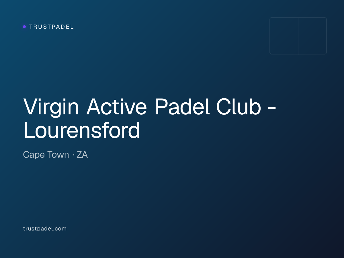 Virgin Active Padel Club - Lourensford padel club