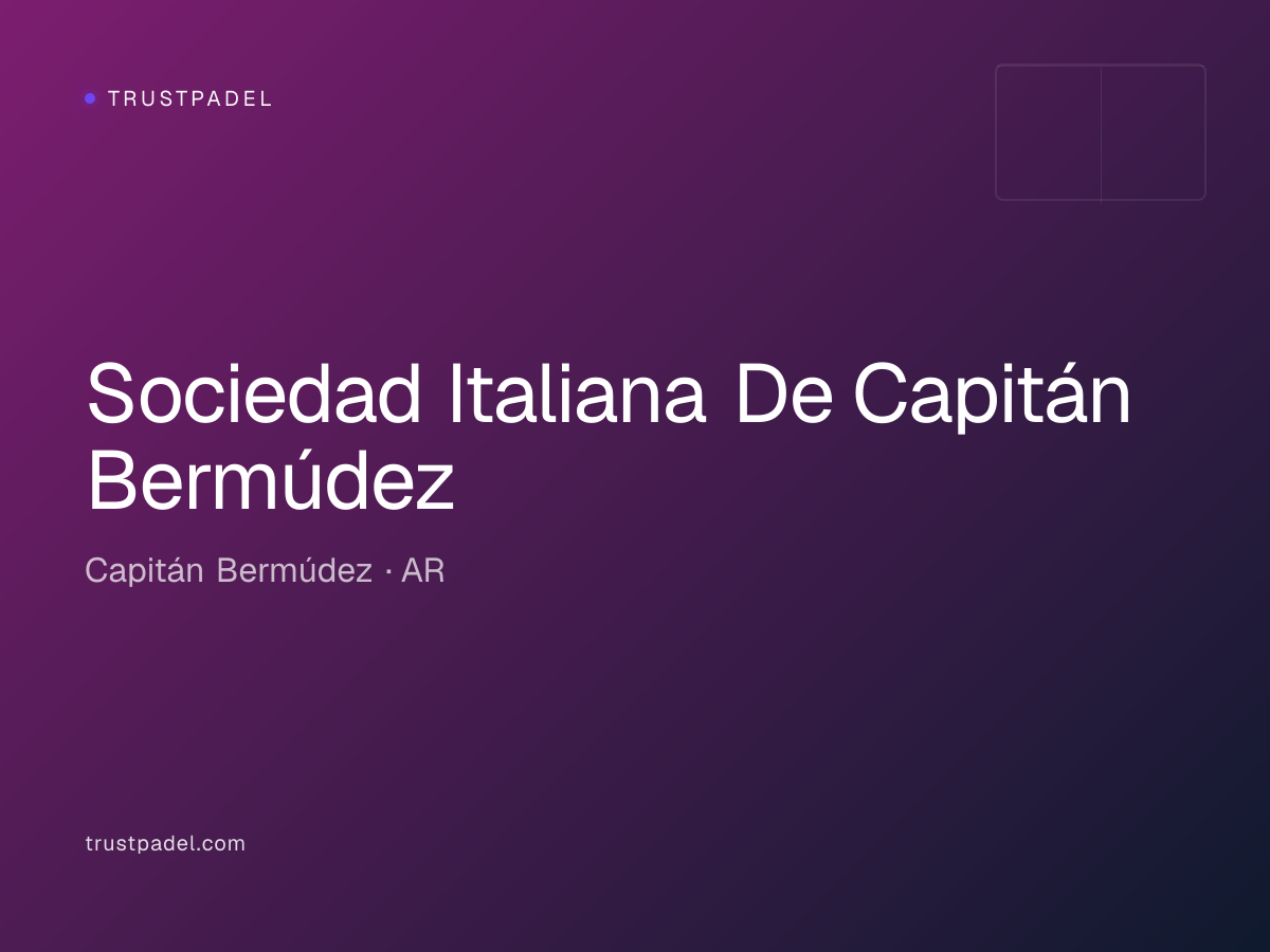 Sociedad Italiana De Capitán Bermúdez padel club