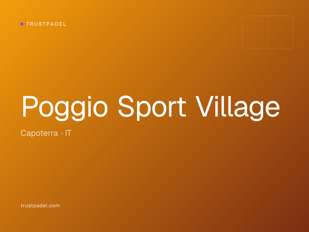 Poggio Sport Village padel club