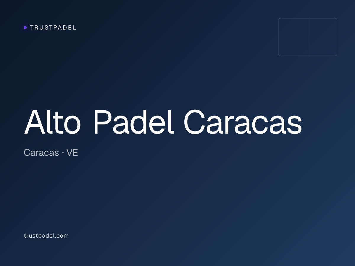 Alto Padel Caracas padel club