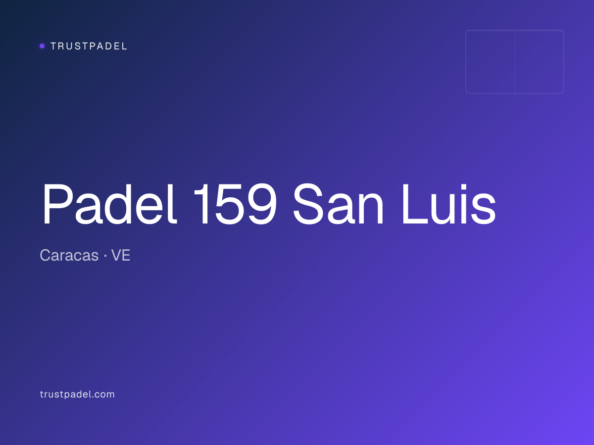 Padel 159 San Luis padel club