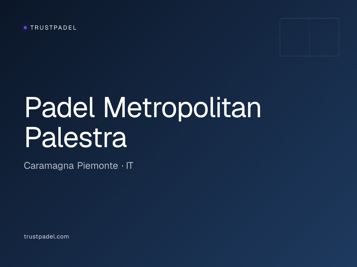 Padel Metropolitan Palestra padel club