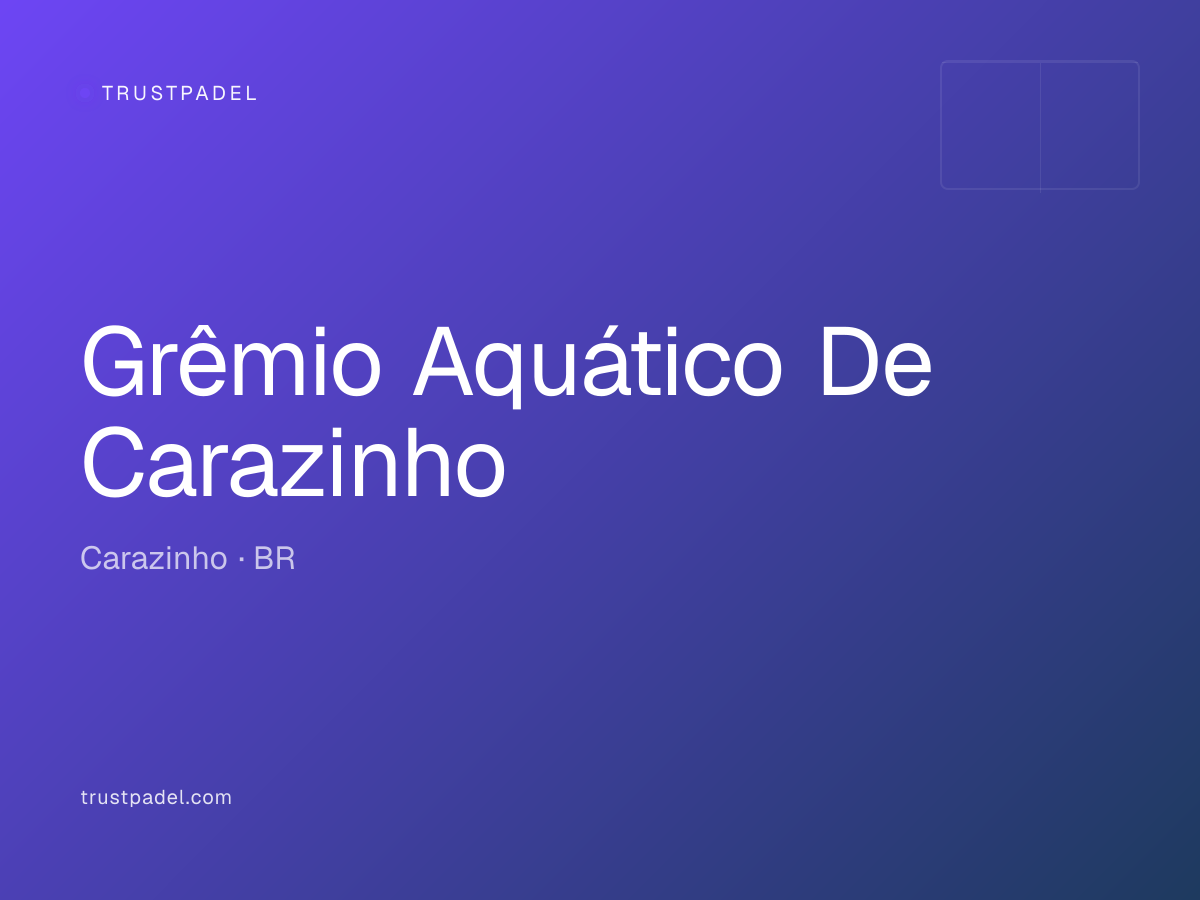 Grêmio Aquático De Carazinho padel club