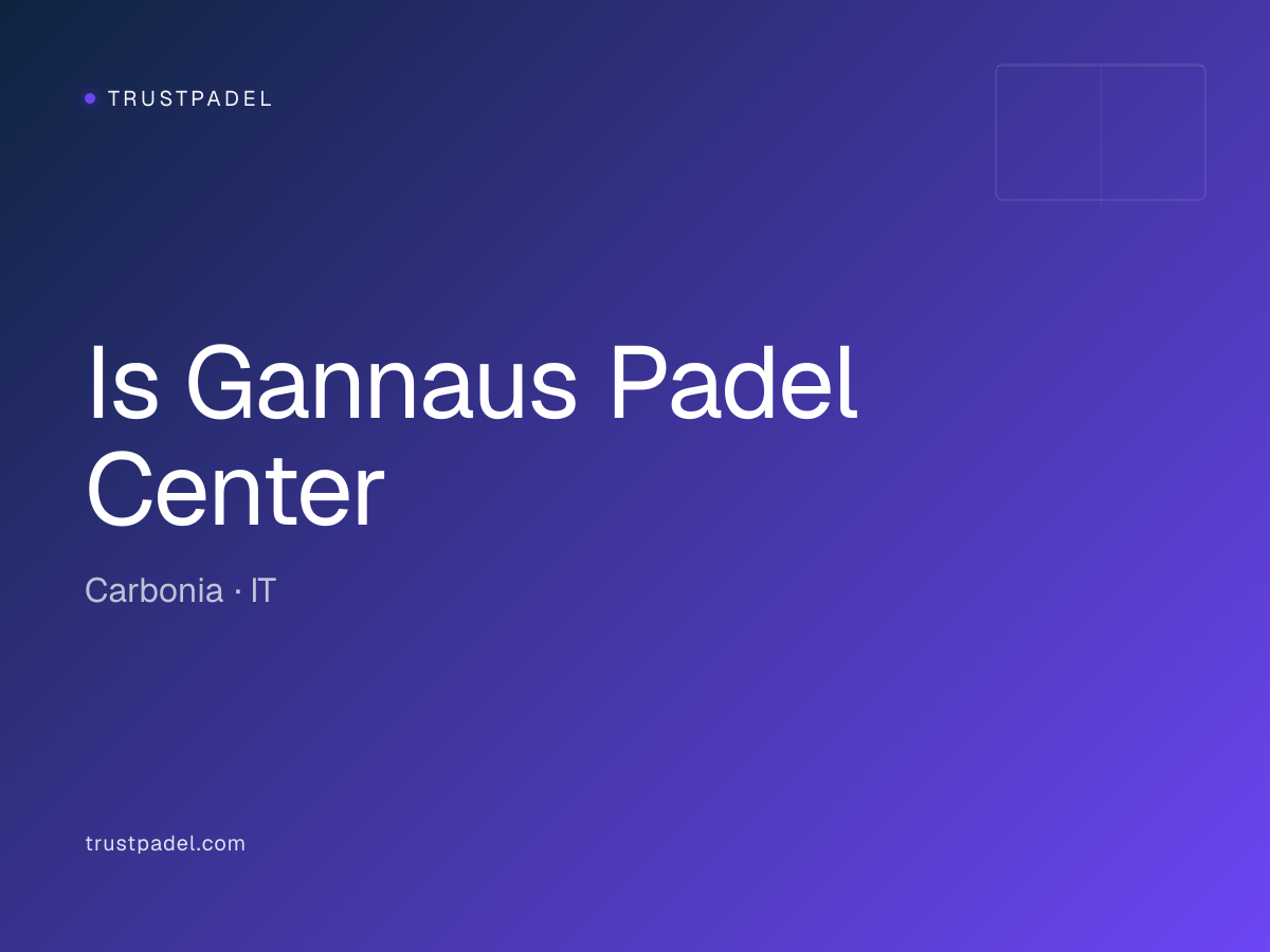 Is Gannaus Padel Center padel club