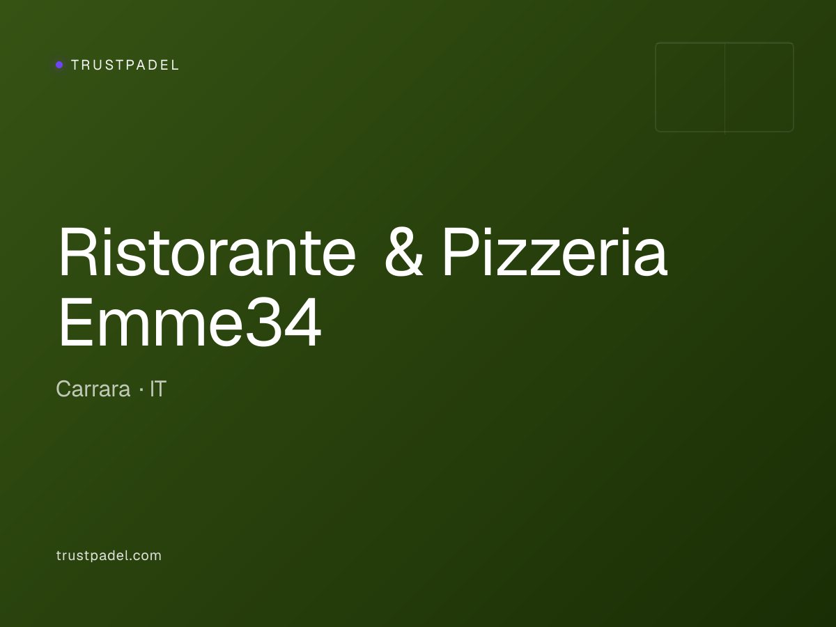 Ristorante & Pizzeria Emme34 padel club